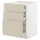 METOD / MAXIMERA - METOD / MAXIMERA Base cab f hob/3 fronts/3 drawers, white/Havstorp beige, 60x60 cm