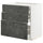 METOD / MAXIMERA base cab f hob/3 fronts/3 drawers, white/Kalhyttan dark grey concrete effect, 80x60 cm