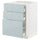 METOD / MAXIMERA base cab f hob/3 fronts/3 drawers, white/Kallarp light grey-blue, 60.0x80.0x60.0 cm