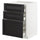 METOD / MAXIMERA base cab f hob/3 fronts/3 drawers, white/Lerhyttan black stained, 60x60 cm