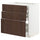 METOD / MAXIMERA - Base cab f hob/3 fronts/3 drawers, white/Sinarp brown , 80x60 cm