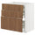 METOD / MAXIMERA base cab f hob/3 fronts/3 drawers, white/Tistorp brown walnut effect, 80x60 cm