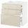 METOD / MAXIMERA base cab f hob/3 fronts/3 drawers, white/Voxtorp high-gloss light beige, 80.0x80.0x60.0 cm