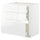 METOD / MAXIMERA - METOD / MAXIMERA Base cab f hob/3 fronts/3 drawers, white/Voxtorp high-gloss/white, 80x60 cm