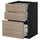METOD / MAXIMERA base cab f hob/3 fronts/3 drawers, black/Brokhult light grey