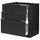 METOD / MAXIMERA base cab f hob/3 fronts/3 drawers, black/Nickebo matt anthracite, 80x60 cm