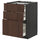 METOD / MAXIMERA base cab f hob/3 fronts/3 drawers, black/Sinarp brown, 60x60 cm