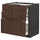 METOD / MAXIMERA base cab f hob/3 fronts/3 drawers, black/Sinarp brown, 80x60 cm