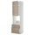 METOD / MAXIMERA high cabinet f oven+door/2 drawers, white/Brokhult light grey, 60.0x220.0x60.0 cm