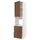 METOD / MAXIMERA high cabinet f oven+door/2 drawers, white Enköping/brown walnut effect, 60x60x240 cm