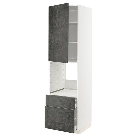 METOD / MAXIMERA - Mobile per forno + anta/2 cassetti , 60x60x220 cm - best price from Maltashopper.com 49465535