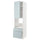 METOD / MAXIMERA high cabinet f oven+door/2 drawers, white/Kallarp light grey-blue, 60.0x220.0x60.0 cm