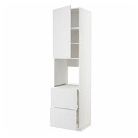 METOD / MAXIMERA - High cabinet f oven+door/2 drawers, white/Stensund white , 60x60x240 cm - best price from Maltashopper.com 99459508