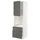 METOD / MAXIMERA - High cabinet f oven+door/2 drawers, white/Voxtorp dark grey , 60x60x200 cm