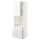 METOD / MAXIMERA high cabinet f oven+door/2 drawers, white/Voxtorp high-gloss/white, 60x60x200 cm