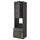 METOD / MAXIMERA high cabinet f oven+door/2 drawers, black/Kalhyttan dark grey concrete effect, 60x60x220 cm
