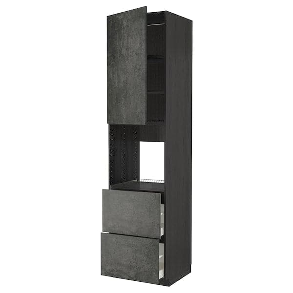 METOD / MAXIMERA - Mobile per forno + anta/2 cassetti , 60x60x240 cm - best price from Maltashopper.com 99469673