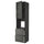 METOD / MAXIMERA high cabinet f oven+door/2 drawers, black/Kalhyttan dark grey concrete effect, 60x60x240 cm