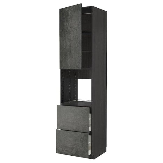 METOD / MAXIMERA - Mobile per forno + anta/2 cassetti , 60x60x240 cm - best price from Maltashopper.com 99469673