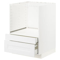 METOD / MAXIMERA - Base cabinet f combi micro/drawers, white/Axstad matt white, 60x60 cm - best price from Maltashopper.com 69309600