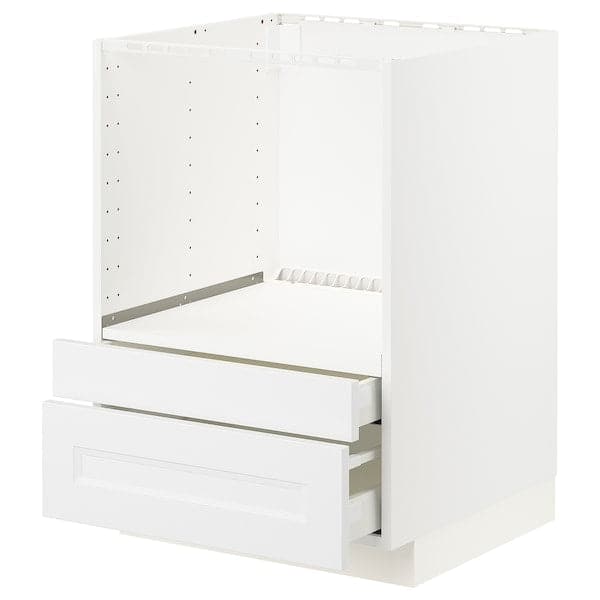 Ikea METOD / MAXIMERA - Base cabinet f combi micro/drawers, white/Axstad matt white, 60x60 cm