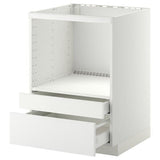 METOD / MAXIMERA base cabinet f combi micro/drawers, white/Ringhult white, 60x60 cm