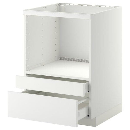 METOD / MAXIMERA - Base cabinet f combi micro/drawers, white/Ringhult white, 60x60 cm - best price from Maltashopper.com 19110032