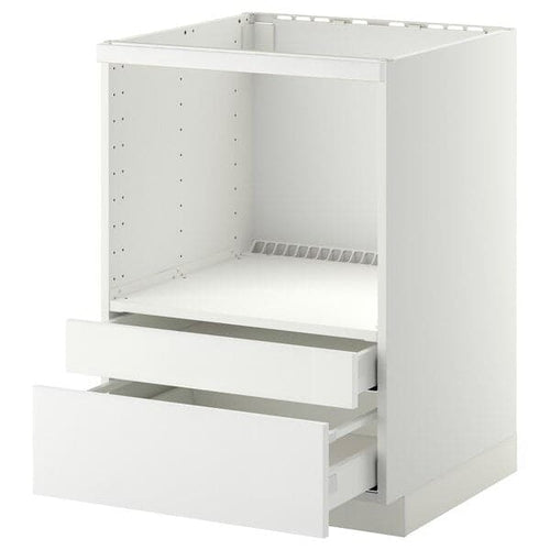 METOD / MAXIMERA - METOD / MAXIMERA Base cabinet f combi micro/drawers, white/Ringhult white, 60x60 cm