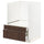 METOD / MAXIMERA base cabinet f combi micro/drawers, white/Sinarp brown, 60x60 cm