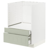 METOD / MAXIMERA base cabinet f combi micro/drawers, white/Stensund light green, 60x60 cm