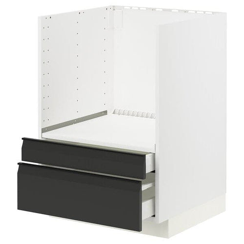 METOD / MAXIMERA - Base cabinet f combi micro/drawers, white/Upplöv matt anthracite , 60x60 cm