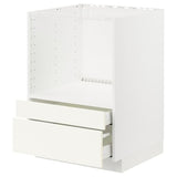 METOD / MAXIMERA base cabinet f combi micro/drawers, white/Vallstena white, 60x60 cm