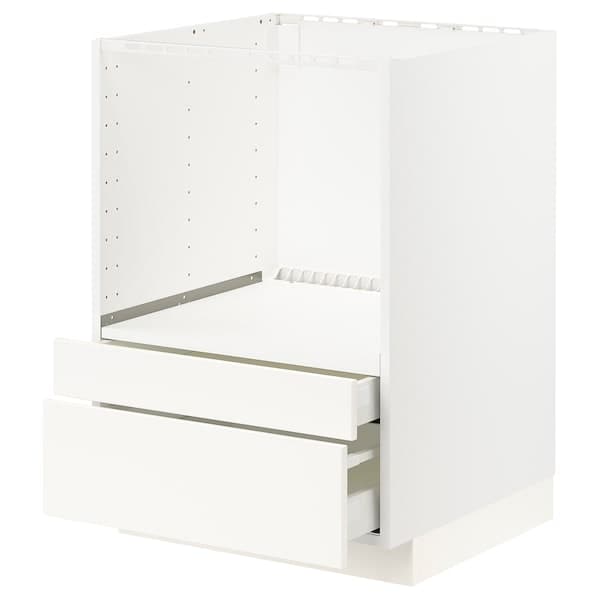 Ikea METOD / MAXIMERA - Base cabinet f combi micro/drawers, white/Veddinge white, 60x60 cm