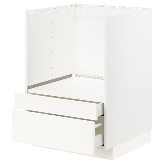 Ikea METOD / MAXIMERA - Base cabinet f combi micro/drawers, white/Veddinge white, 60x60 cm