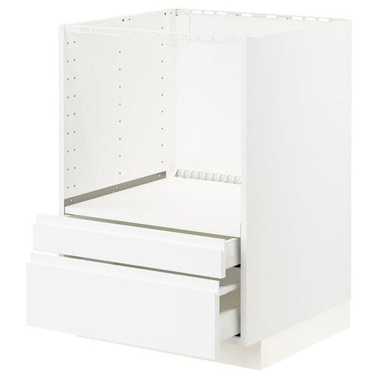 Ikea METOD / MAXIMERA - Base cabinet f combi micro/drawers, white/Voxtorp matt white, 60x60 cm