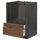 METOD / MAXIMERA base cabinet f combi micro/drawers, black Enköping/brown walnut effect, 60x60 cm
