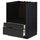 METOD / MAXIMERA base cabinet f combi micro/drawers, black/Upplöv matt anthracite, 60x60 cm