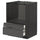 METOD / MAXIMERA - Base cabinet f combi micro/drawers, black/Voxtorp dark grey, 60x60 cm