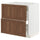 METOD / MAXIMERA base cab f hob/int extractor w drw, white Enköping/brown walnut effect, 80x60 cm