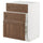 METOD / MAXIMERA base cab f hob/int extractor w drw, white Enköping/brown walnut effect, 60x60 cm