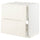 METOD / MAXIMERA base cab f hob/int extractor w drw, white/Voxtorp high-gloss light beige, 80.0x80.0x60.0 cm
