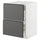 METOD / MAXIMERA base cab f hob/int extractor w drw, white/Voxtorp dark grey, 60x60 cm
