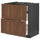 METOD / MAXIMERA base cab f hob/int extractor w drw, black Enköping/brown walnut effect, 80x60 cm