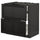 METOD / MAXIMERA base cab f hob/int extractor w drw, black/Lerhyttan black stained, 80x60 cm