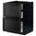 METOD / MAXIMERA base cab f hob/int extractor w drw, black/Lerhyttan black stained, 60x60 cm