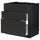 METOD / MAXIMERA base cab f hob/int extractor w drw, black/Nickebo matt anthracite, 80x60 cm