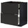 METOD / MAXIMERA base cab f hob/int extractor w drw, black/Nickebo matt anthracite, 80x60 cm