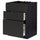 METOD / MAXIMERA base cab f hob/int extractor w drw, black/Upplöv matt anthracite, 60x60 cm
