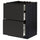 METOD / MAXIMERA base cab f hob/int extractor w drw, black/Upplöv matt anthracite, 60x60 cm