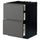 METOD / MAXIMERA base cab f hob/int extractor w drw, black/Voxtorp dark grey, 60x60 cm